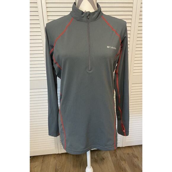Columbia Women's Medium Thermal Omni-Heat Midweight Baselayer Gray Thumbwhole - Picture 1 of 9